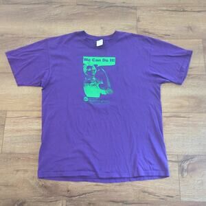 VTG Rosie The Riveter Adult XL Shirt We Can Do It Women Engineers Bright Neon